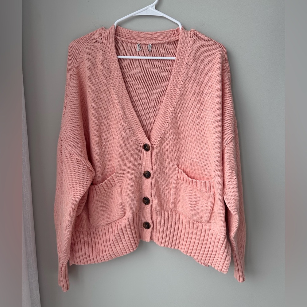 Target Pink/Coral Button-Up Women's Cardigan - Size M